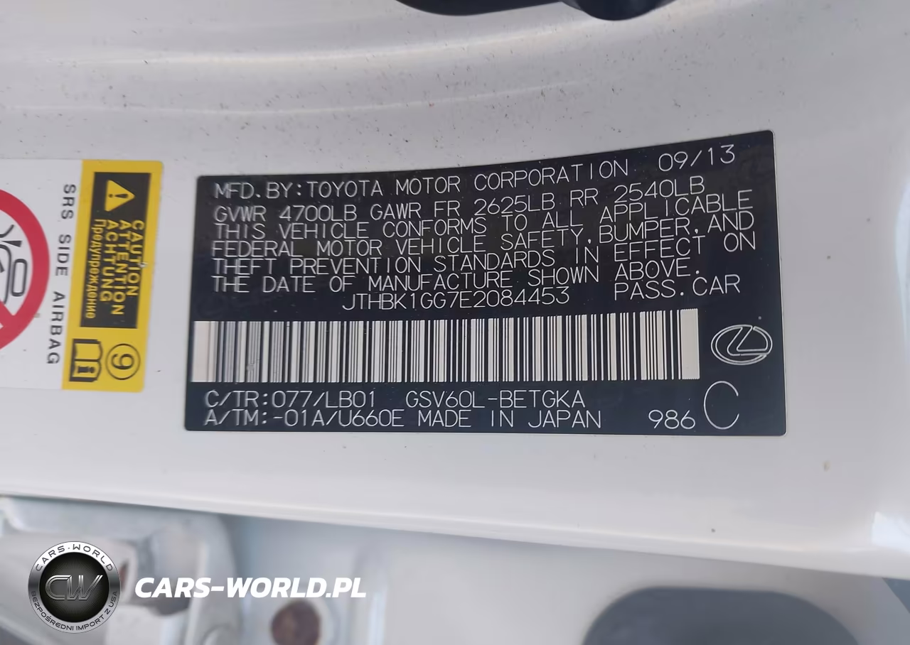 2014 Lexus Es 350 VIN:JTHBK1GG7E2084453 - 9