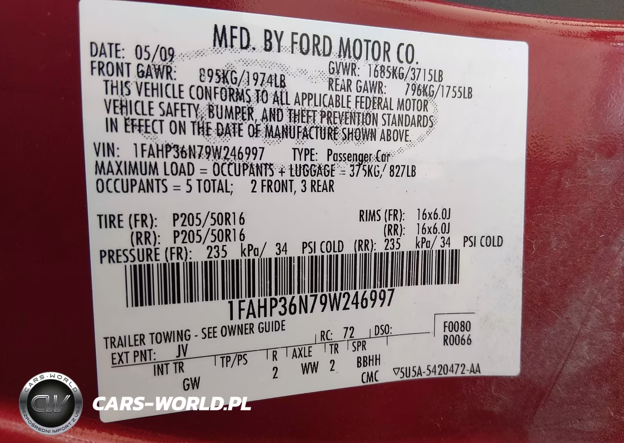 2009 Ford Focus Ses VIN:1FAHP36N79W246997 - 9