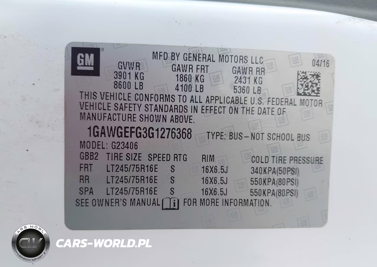 2016 Chevrolet Express 2500 Ls VIN:1GAWGEFG3G1276368 - 9
