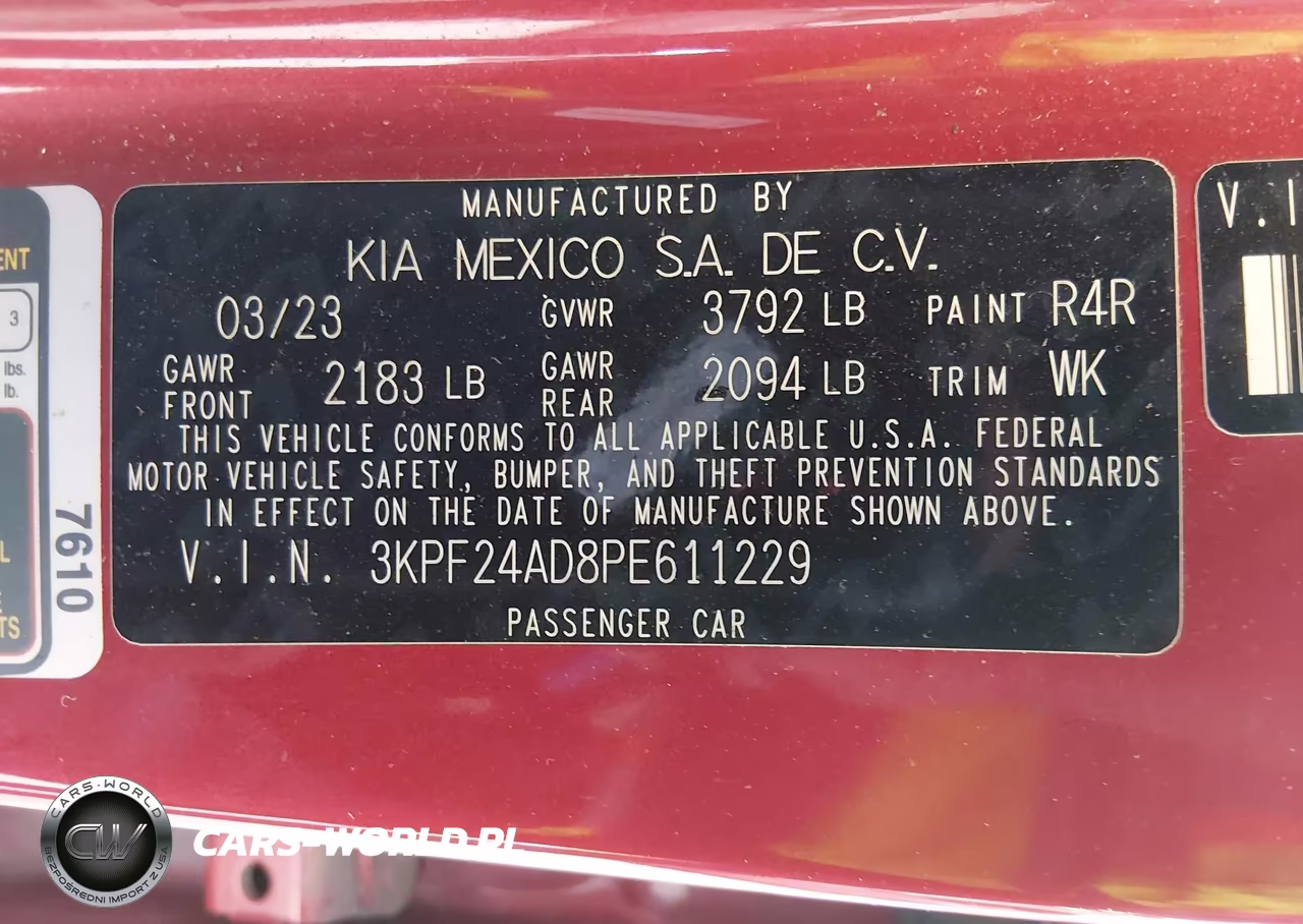 2023 Kia Forte Lxs VIN:3KPF24AD8PE611229 - 9