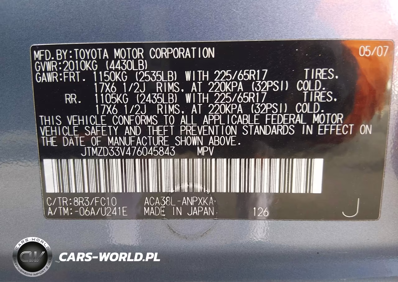 2007 Toyota Rav4 VIN:JTMZD33V476045843 - 9