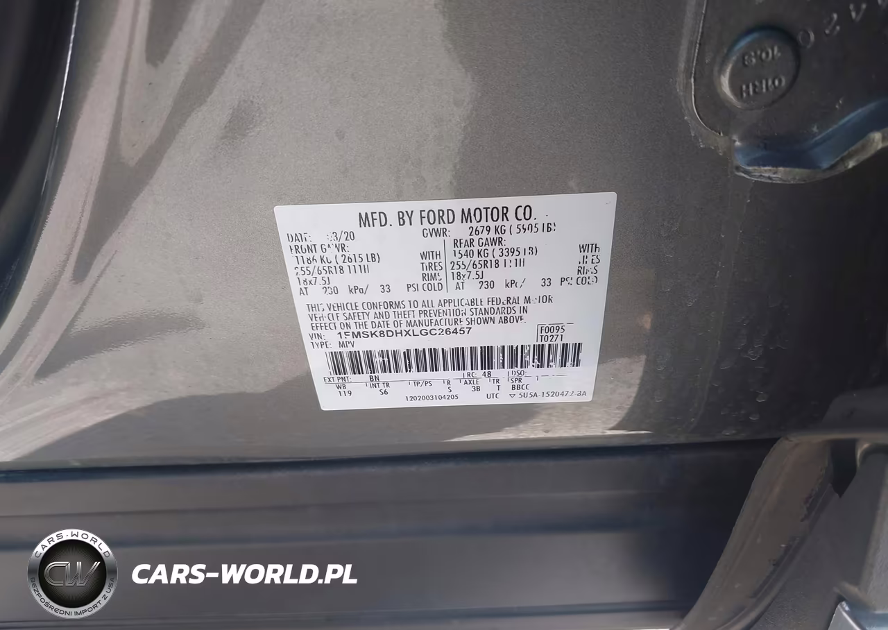 2020 Ford Explorer Xlt VIN:1FMSK8DHXLGC26457 - 9