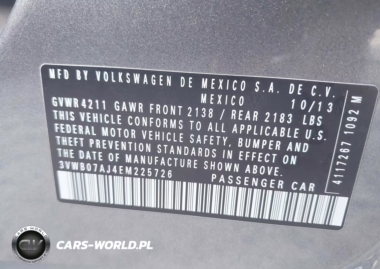 2014 Volkswagen Jetta 1.8T Se VIN:3VWB07AJ4EM225726 - 9