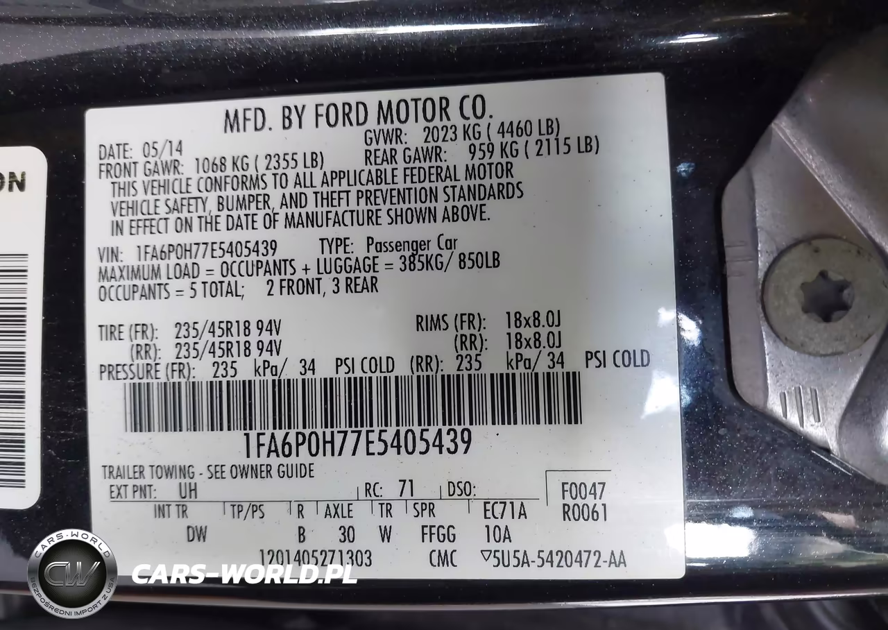 2014 Ford Fusion Se VIN:1FA6P0H77E5405439 - 9
