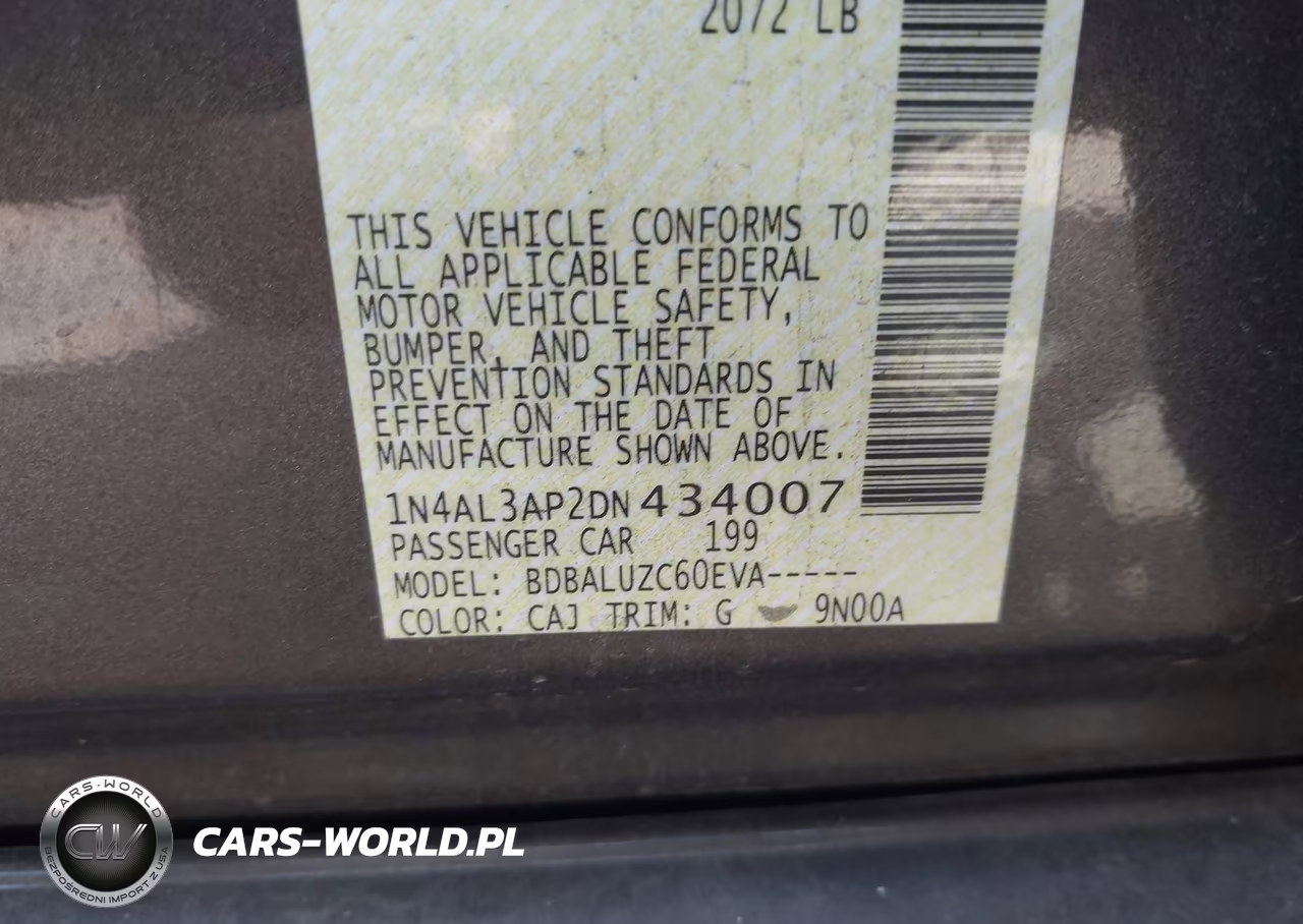 2013 Nissan Altima 2.5 Sv VIN:1N4AL3AP2DN434007 - 9