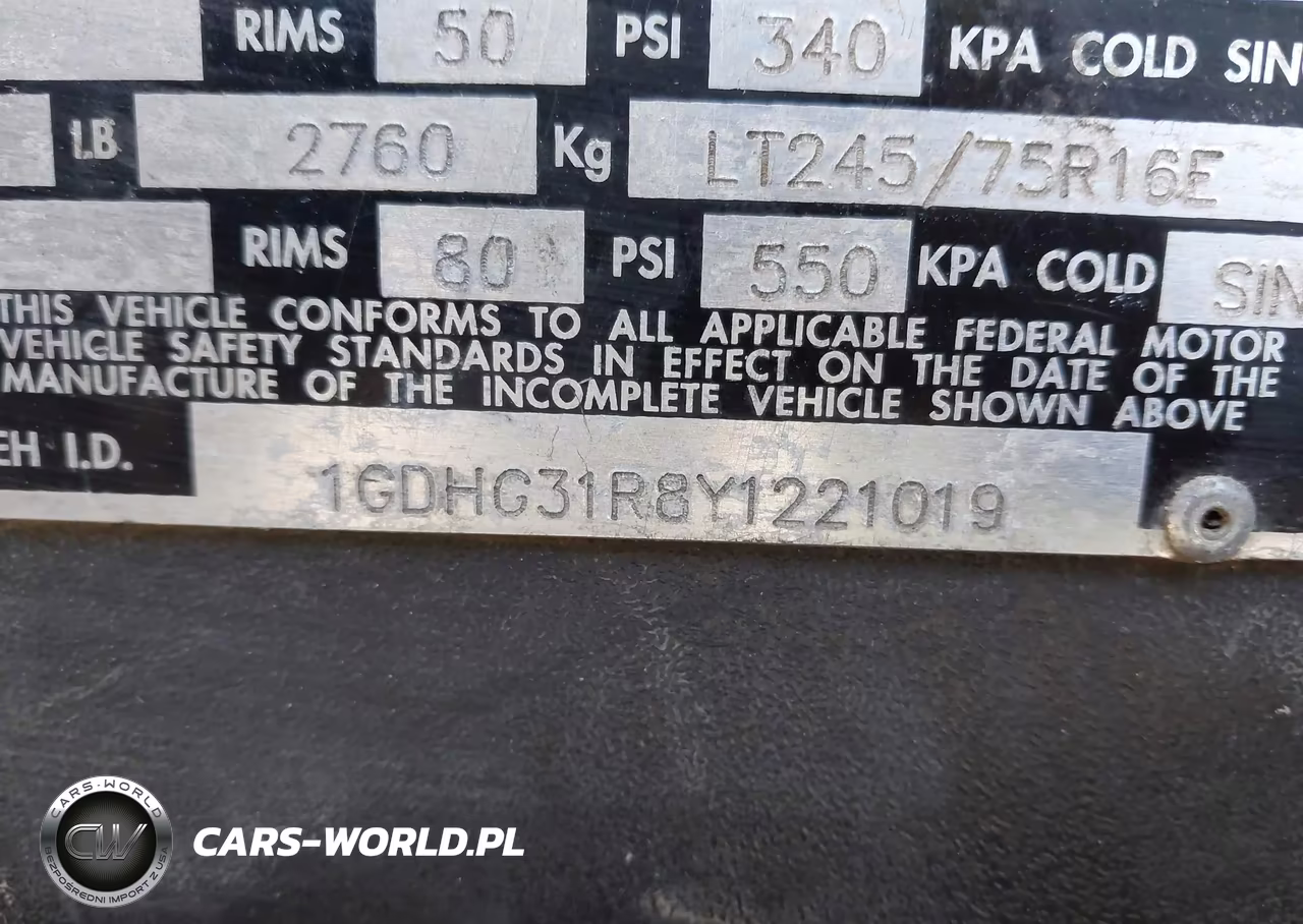 2000 GMC Savana Special VIN:1GDHG31R8Y1221019 - 8