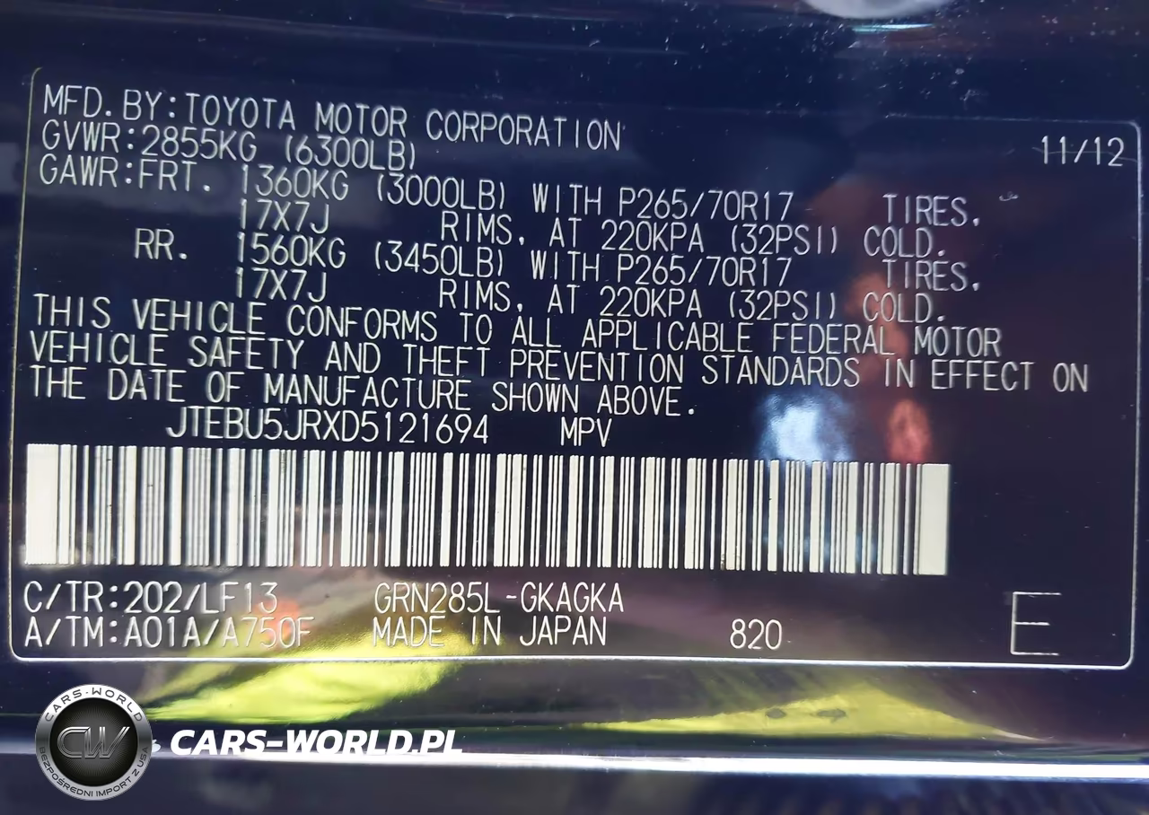 2013 Toyota 4Runner Sr5 VIN:JTEBU5JRXD5121694 - 9