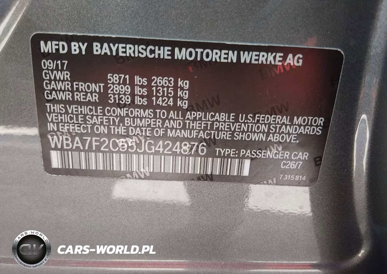 2018 BMW Alpina B7 xDrive VIN:WBA7F2C55JG424876 - 9
