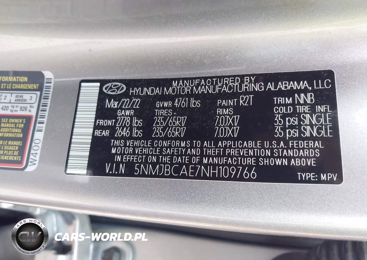 2022 Hyundai Tucson Sel VIN:5NMJBCAE7NH109766 - 9
