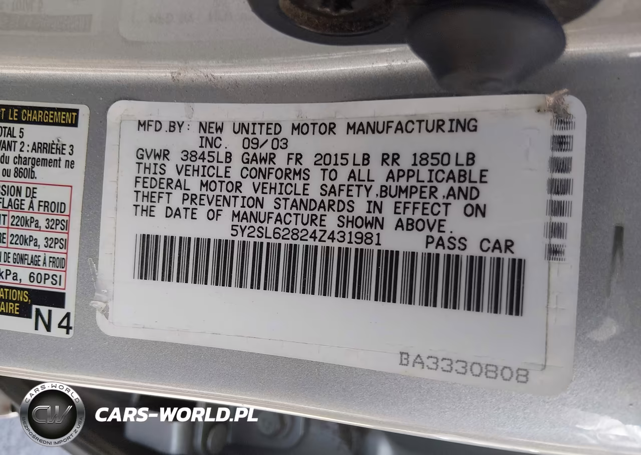 2004 Pontiac Vibe VIN:5Y2SL62824Z431981 - 9