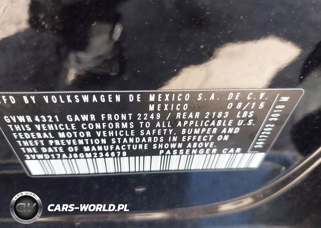 2016 Volkswagen Jetta 1.8T Sport VIN:3VWD17AJ8GM234678 - 9