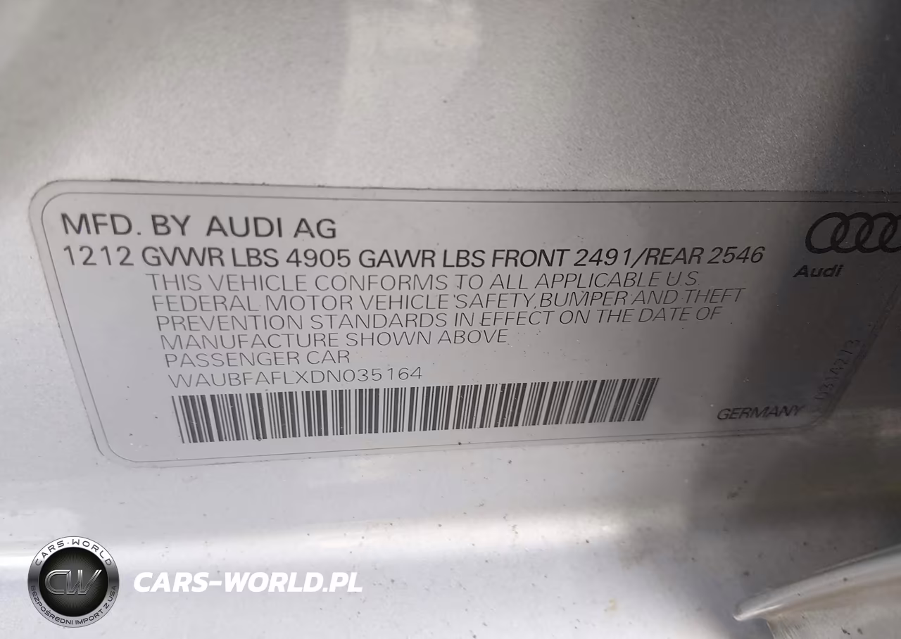 2013 Audi A4 Premium VIN:WAUBFAFLXDN035164 - 9