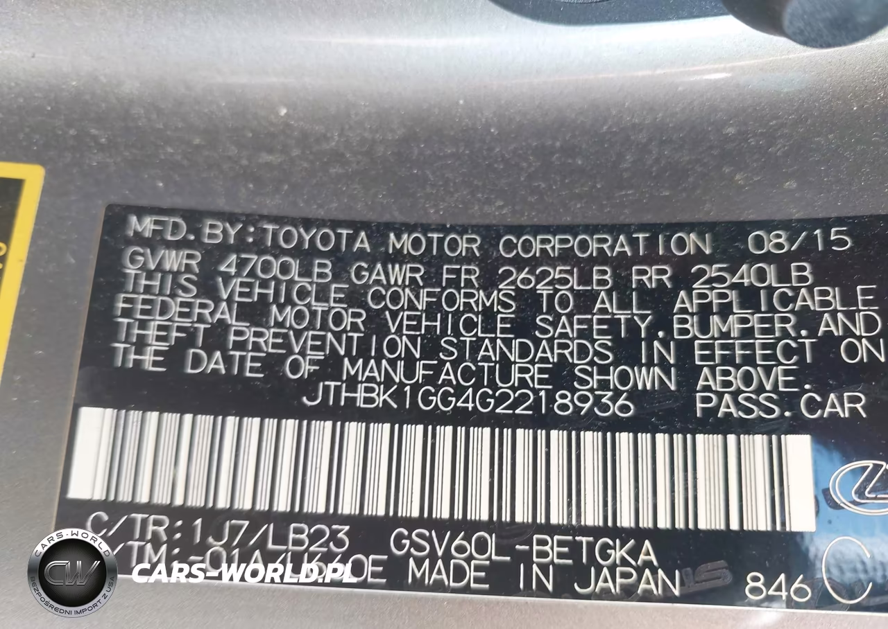 2016 Lexus Es 350 VIN:JTHBK1GG4G2218936 - 9
