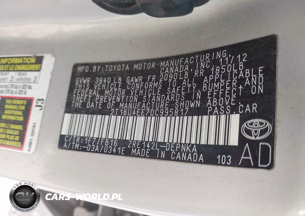 2013 Toyota Corolla Le VIN:2T1BU4EE7DC995817 - 9