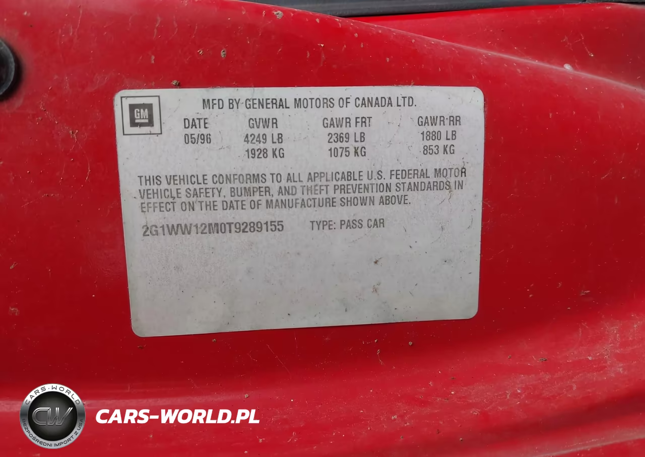 1996 Chevrolet Monte Carlo Ls VIN:2G1WW12M0T9289155 - 9