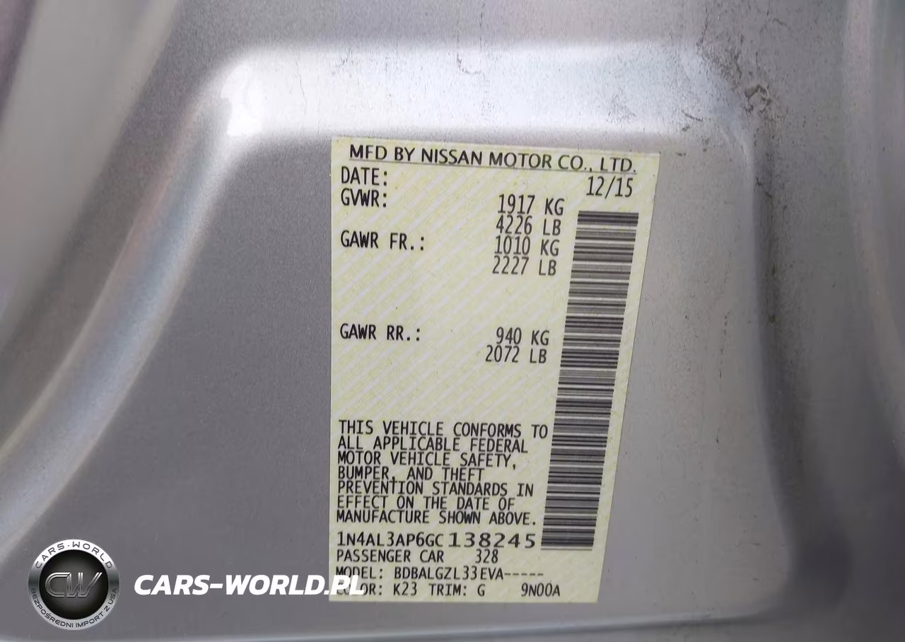 2016 Nissan Altima 2.5 S VIN:1N4AL3AP6GC138245 - 9