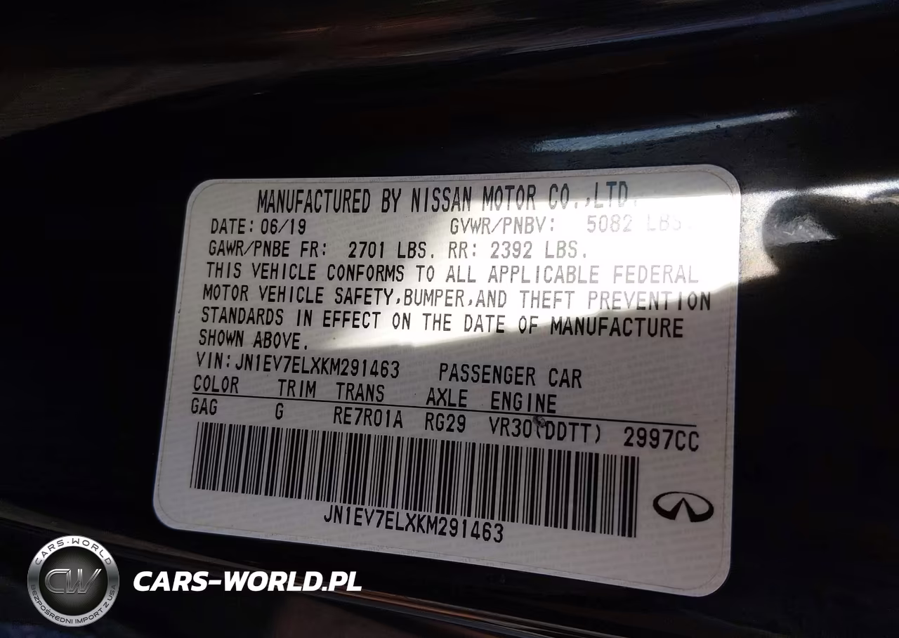 2019 Infiniti Q60 3.0T Luxe VIN:JN1EV7ELXKM291463 - 9