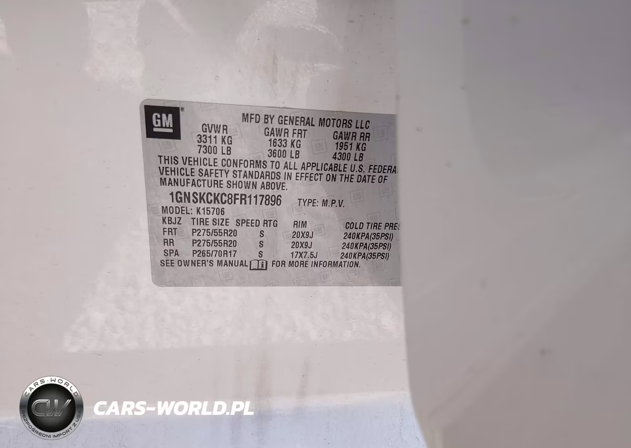 2015 Chevrolet Tahoe Ltz VIN:1GNSKCKC8FR117896 - 9