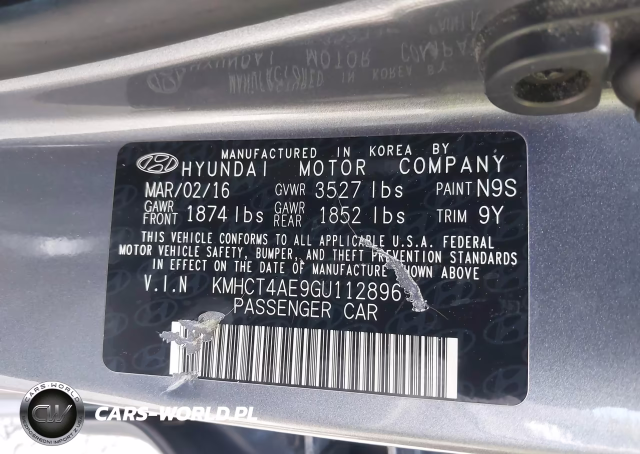 2016 Hyundai Accent Se VIN:KMHCT4AE9GU112896 - 9