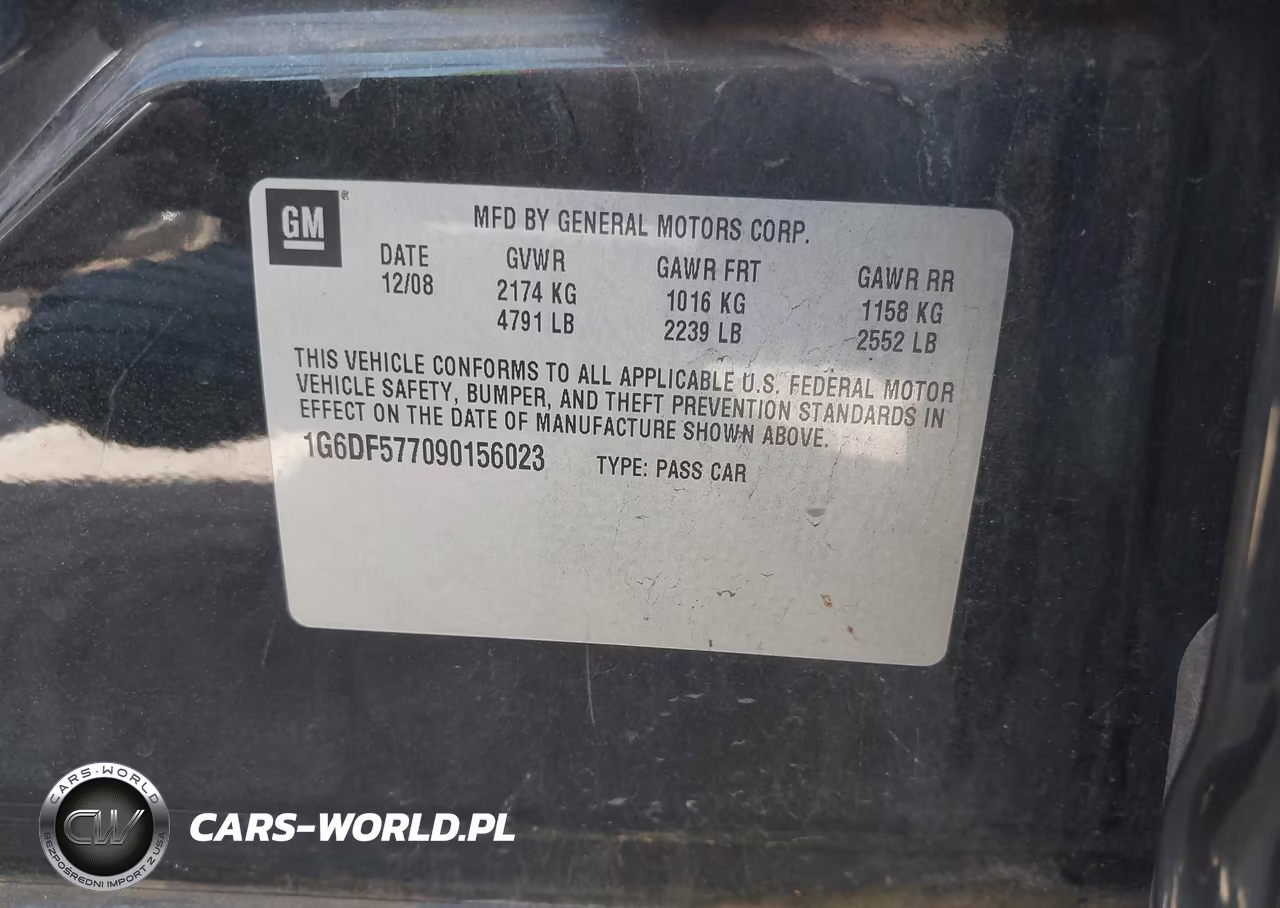 2009 Cadillac Cts Standard VIN:1G6DF577090156023 - 9