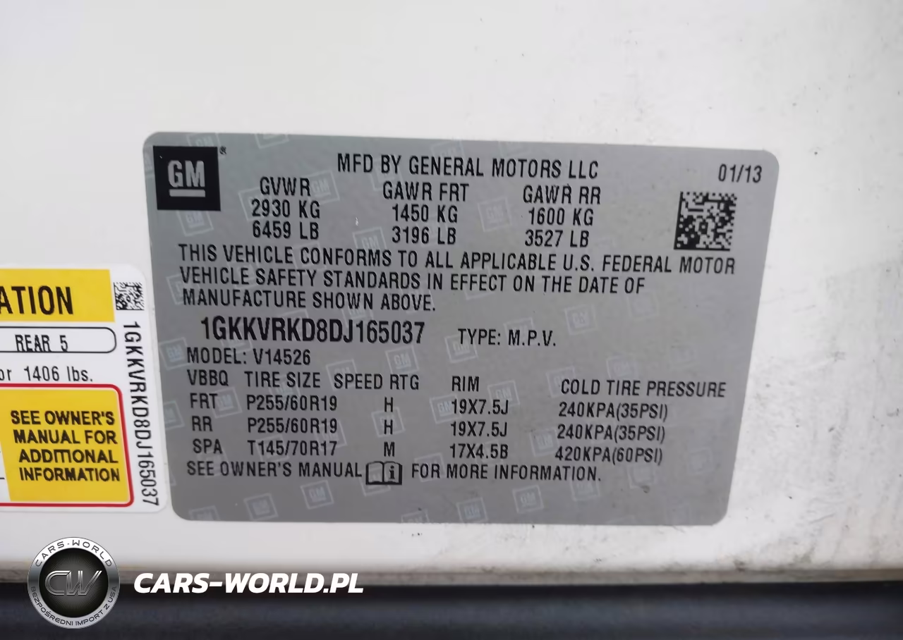 2013 GMC Acadia Slt-1 VIN:1GKKVRKD8DJ165037 - 9