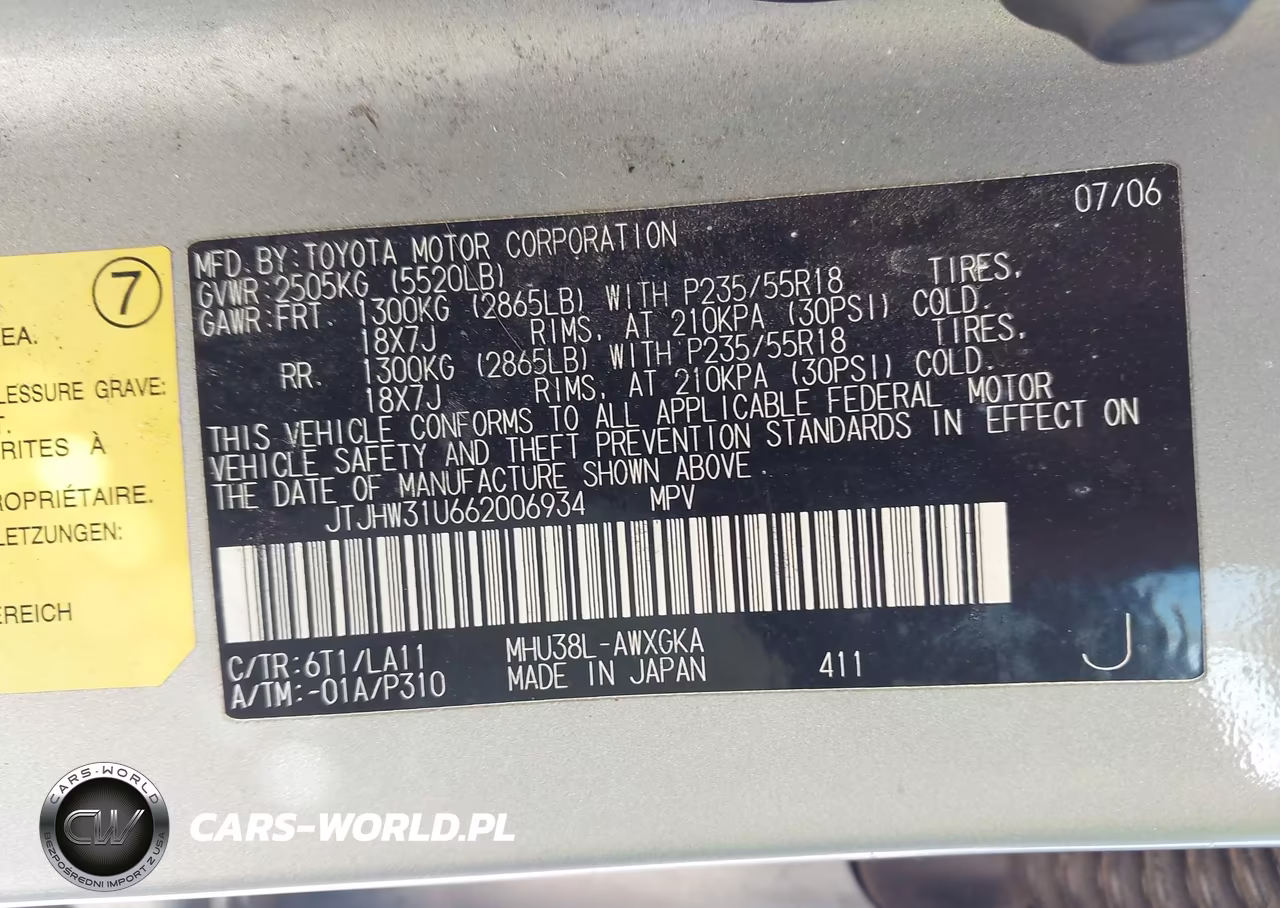 2006 Lexus Rx 400H VIN:JTJHW31U662006934 - 9