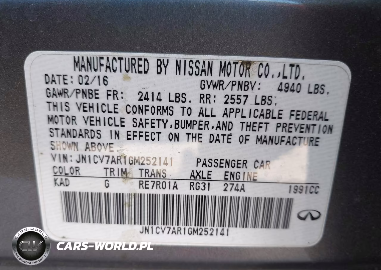 2016 Infiniti Q50 2.0T Premium VIN:JN1CV7AR1GM252141 - 9