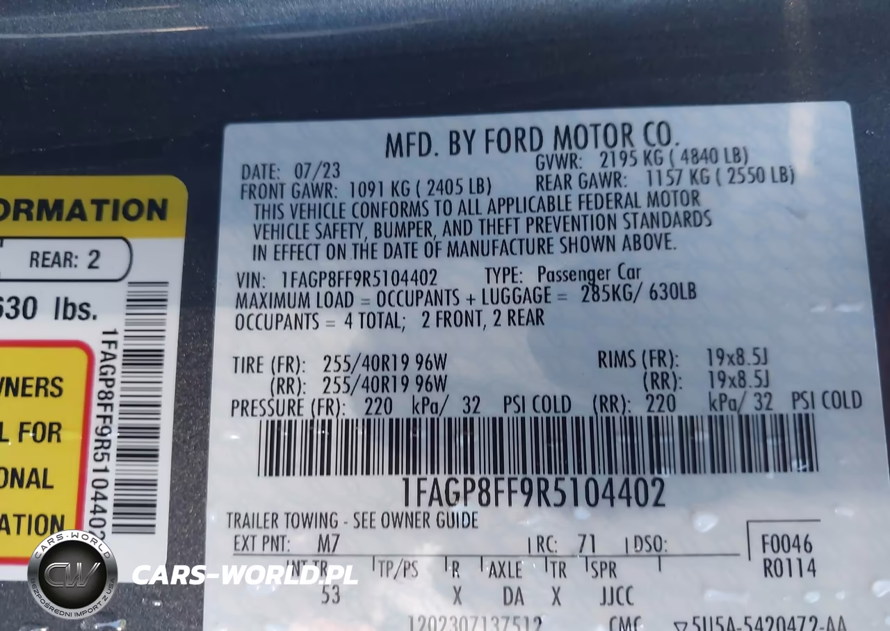 2024 Ford Mustang Gt Premium VIN:1FAGP8FF9R5104402 - 9