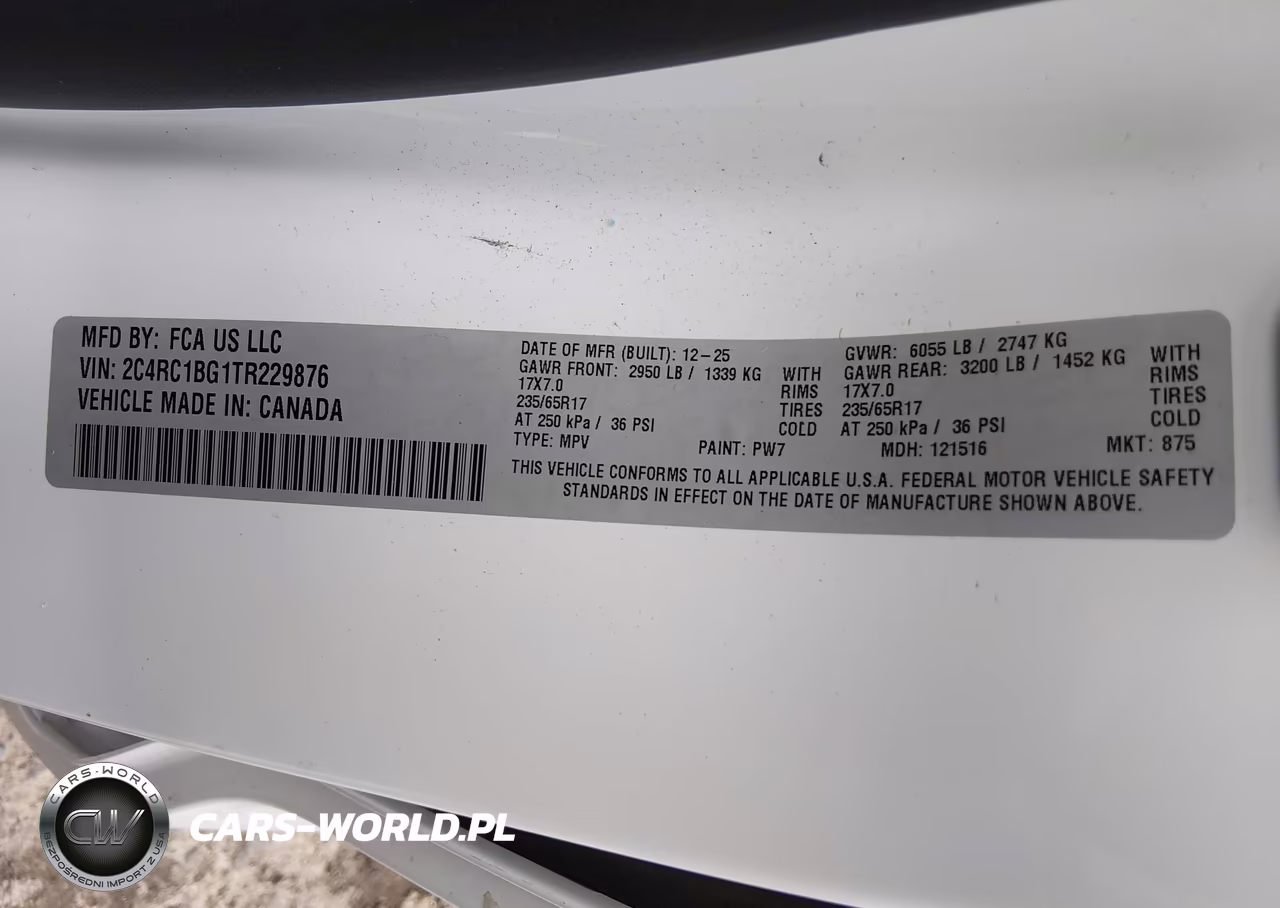 2026 Chrysler Pacifica Select VIN:2C4RC1BG1TR229876 - 9