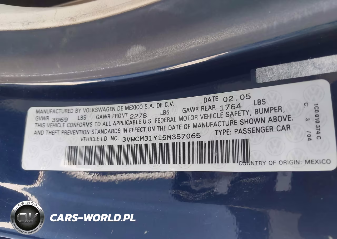 2005 Volkswagen New Beetle Gls VIN:3VWCM31Y15M357065 - 9