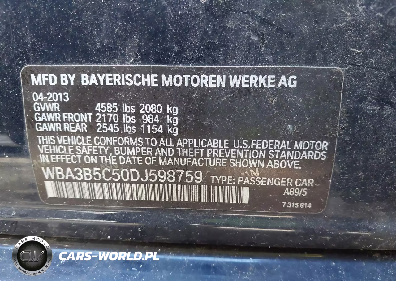 2013 BMW 328I xDrive VIN:WBA3B5C50DJ598759 - 9