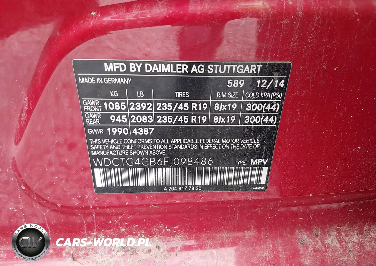2015 Mercedes-Benz Gla 250 4Matic VIN:WDCTG4GB6FJ098486 - 9