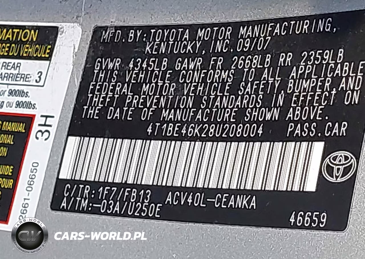 2008 Toyota Camry Le VIN:4T1BE46K28U208004 - 9