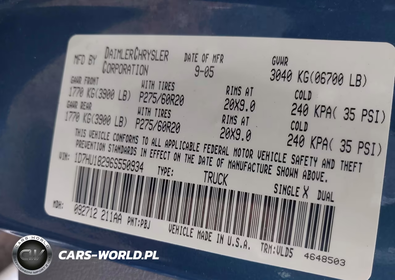 2006 Dodge Ram 1500 Laramie VIN:1D7HU18296S550934 - 9