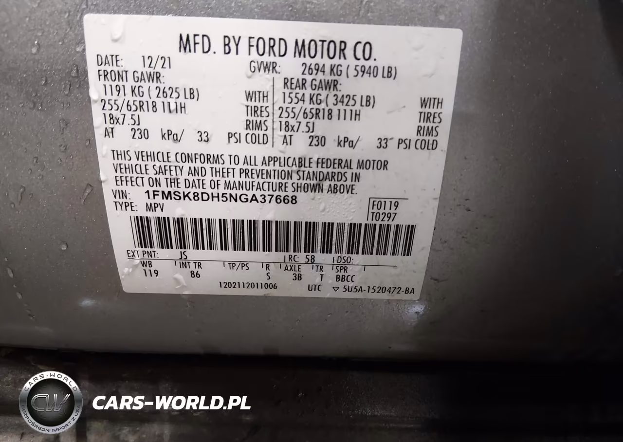 2022 Ford Explorer Xlt VIN:1FMSK8DH5NGA37668 - 9