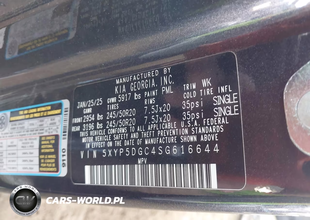 2025 Kia Telluride Sx Prestige X-Line VIN:5XYP5DGC4SG616644 - 9