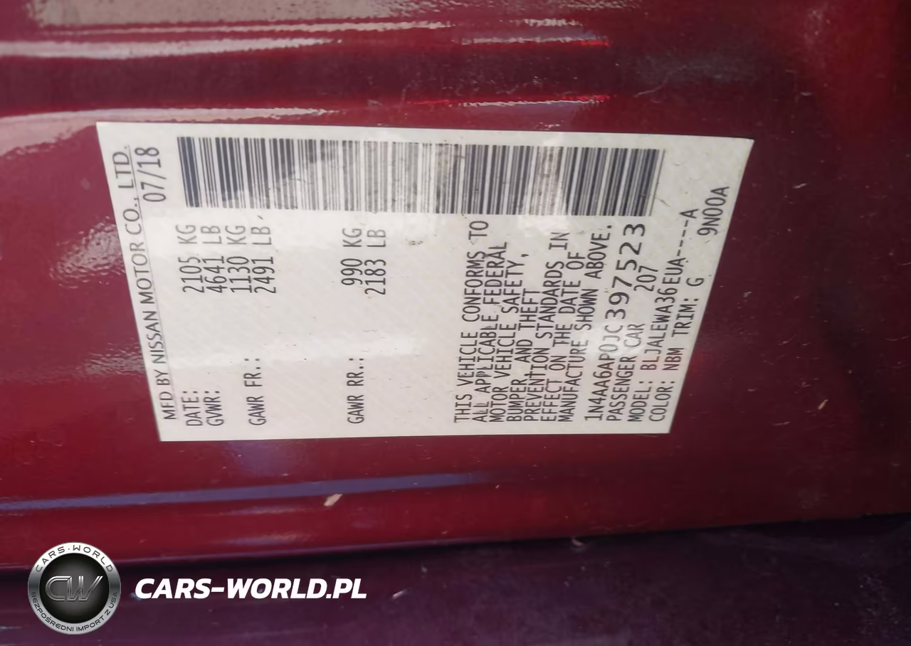 2018 Nissan Maxima 3.5 Sl VIN:1N4AA6AP0JC397523 - 9