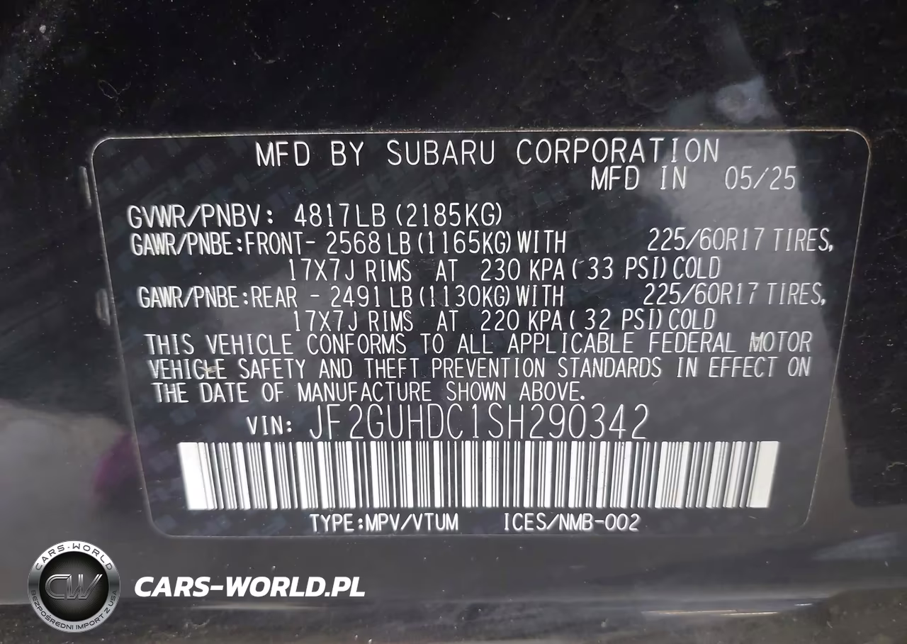 2025 Subaru Crosstrek Premium VIN:JF2GUHDC1SH290342 - 9