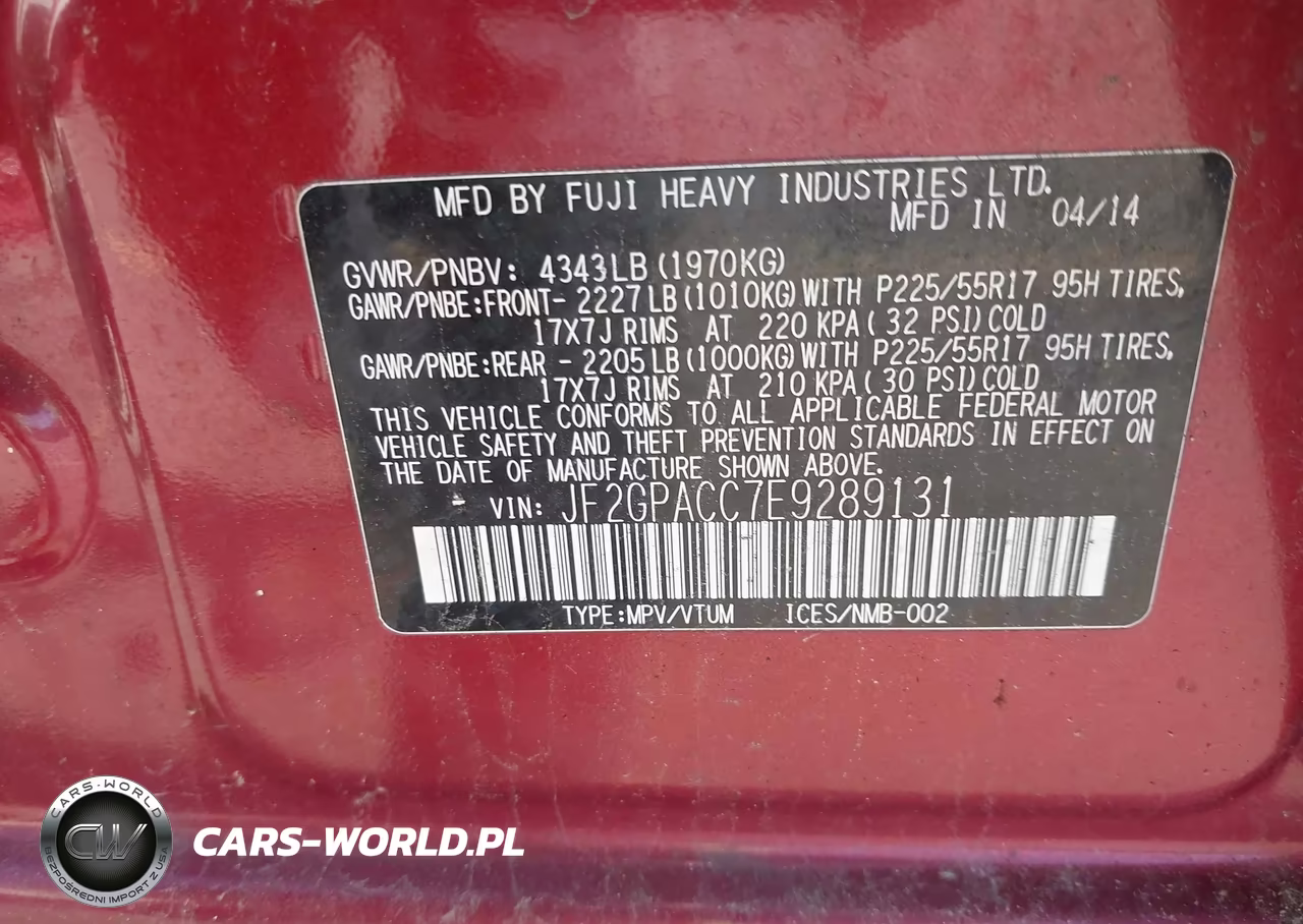 2014 Subaru Xv Crosstrek 2.0I Premium VIN:JF2GPACC7E9289131 - 9