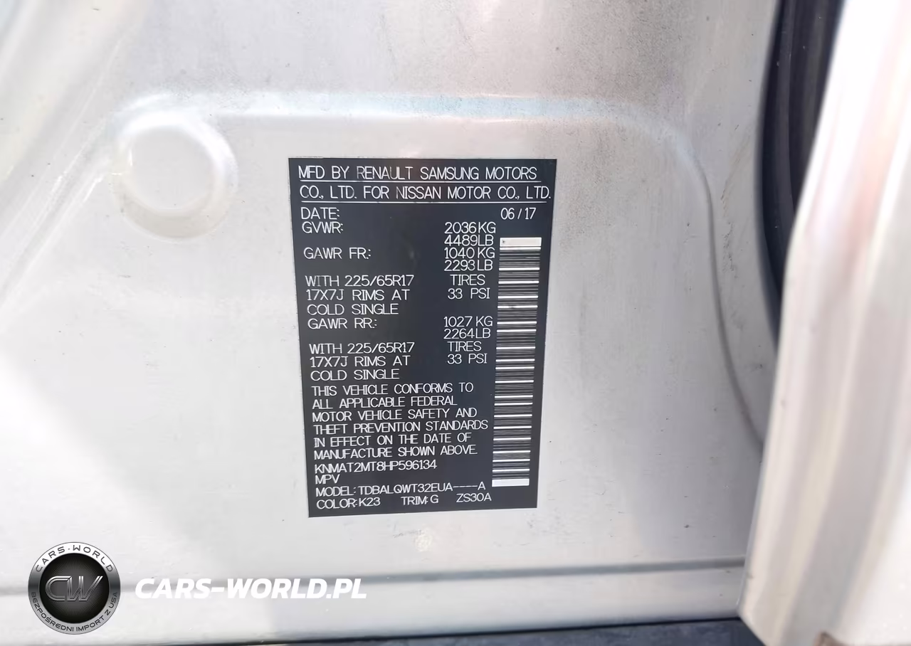 2017 Nissan Rogue Sv VIN:KNMAT2MT8HP596134 - 9