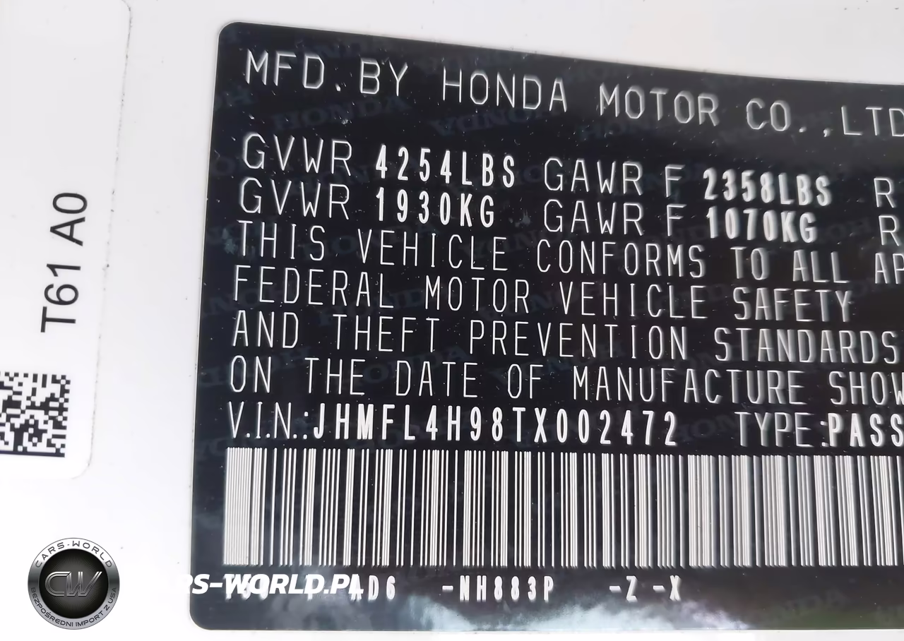 2026 Honda Civic Hybrid Sport Touring VIN:JHMFL4H98TX002472 - 9