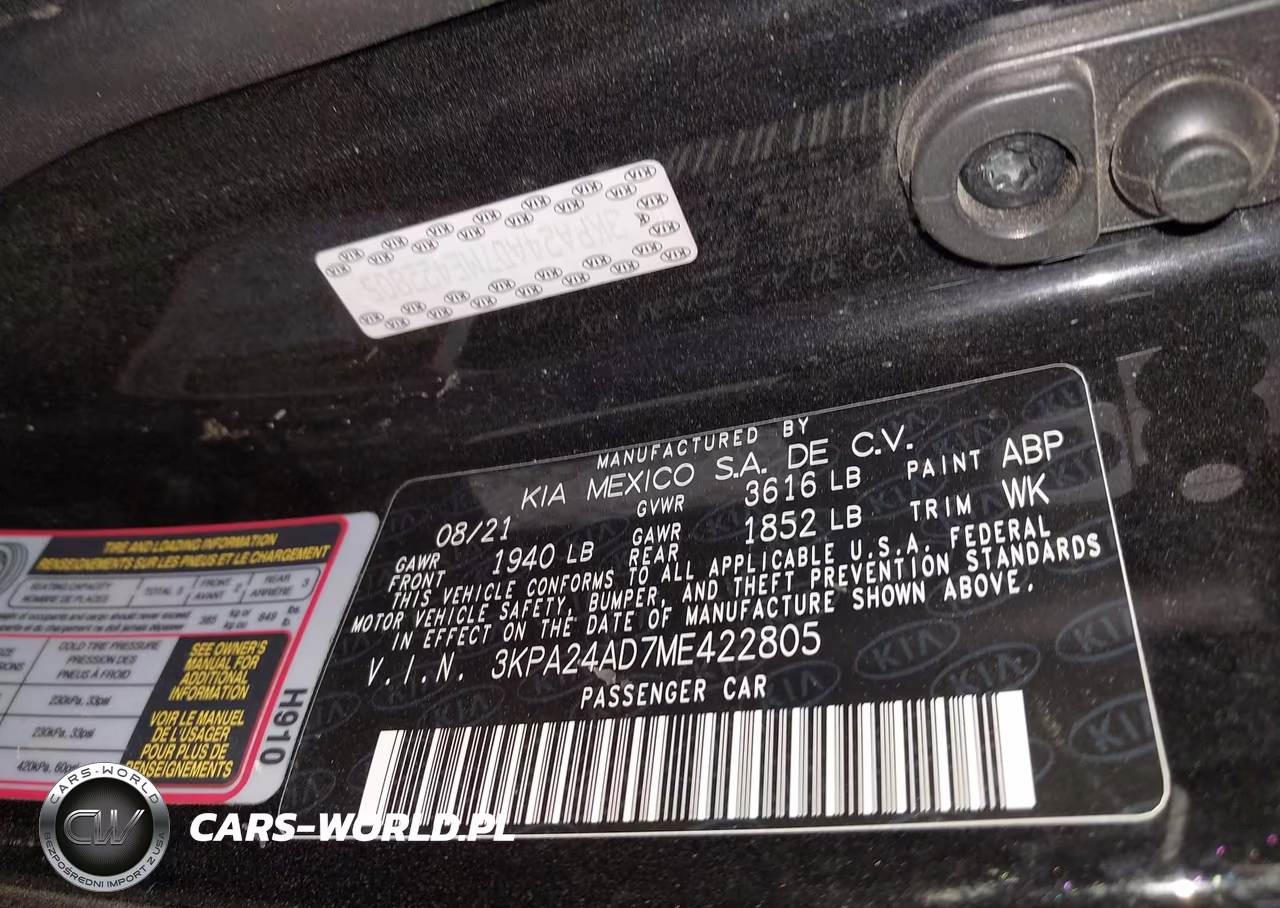 2021 Kia Rio S VIN:3KPA24AD7ME422805 - 9