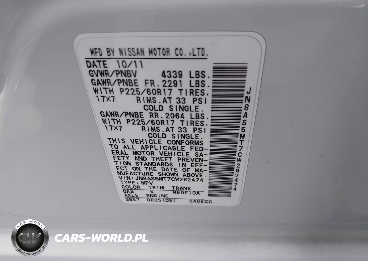 2012 Nissan Rogue Sv VIN:JN8AS5MT7CW262474 - 9