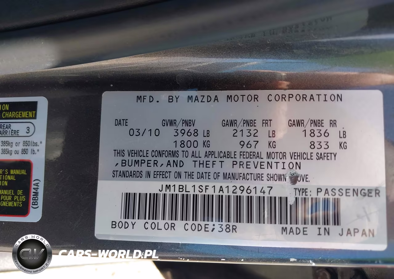 2010 Mazda Mazda3 I Touring VIN:JM1BL1SF1A1296147 - 9
