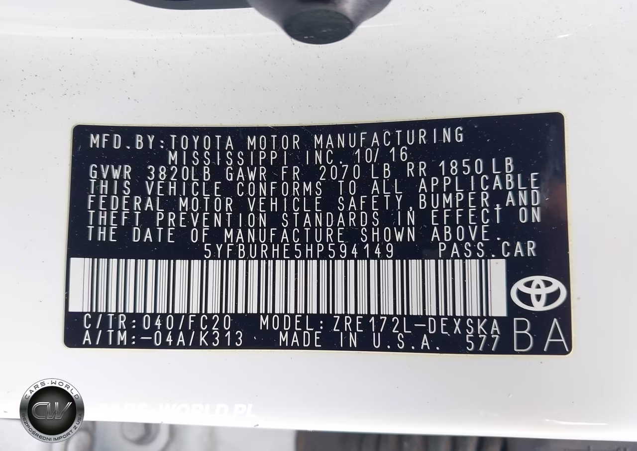 2017 Toyota Corolla Se VIN:5YFBURHE5HP594149 - 9