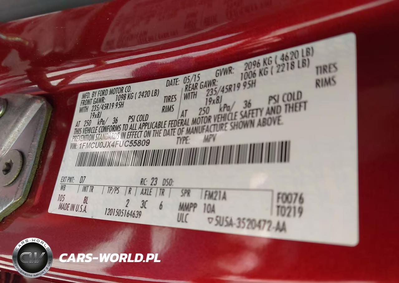 2015 Ford Escape Titanium VIN:1FMCU0JX4FUC55809 - 9