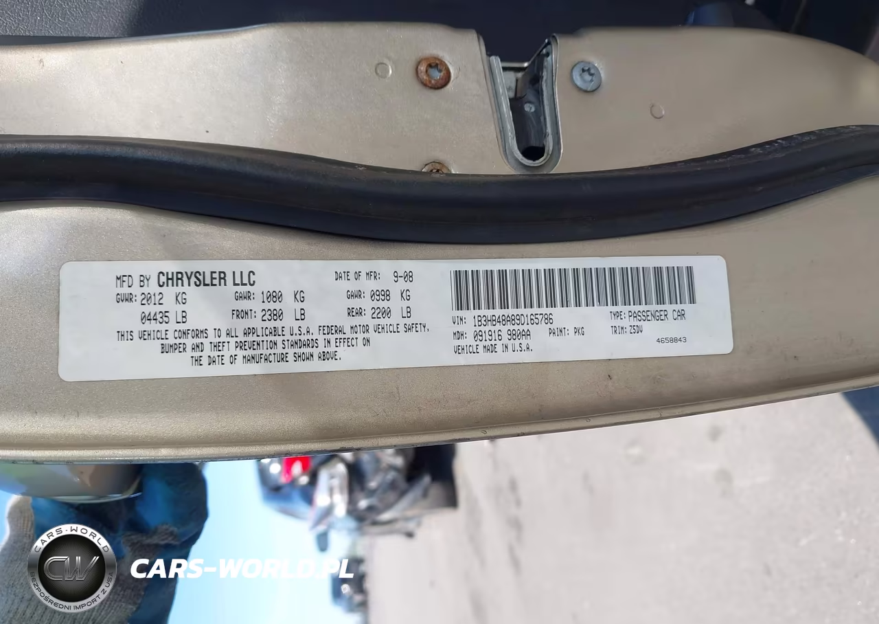2009 Dodge Caliber Sxt VIN:1B3HB48A89D165786 - 9