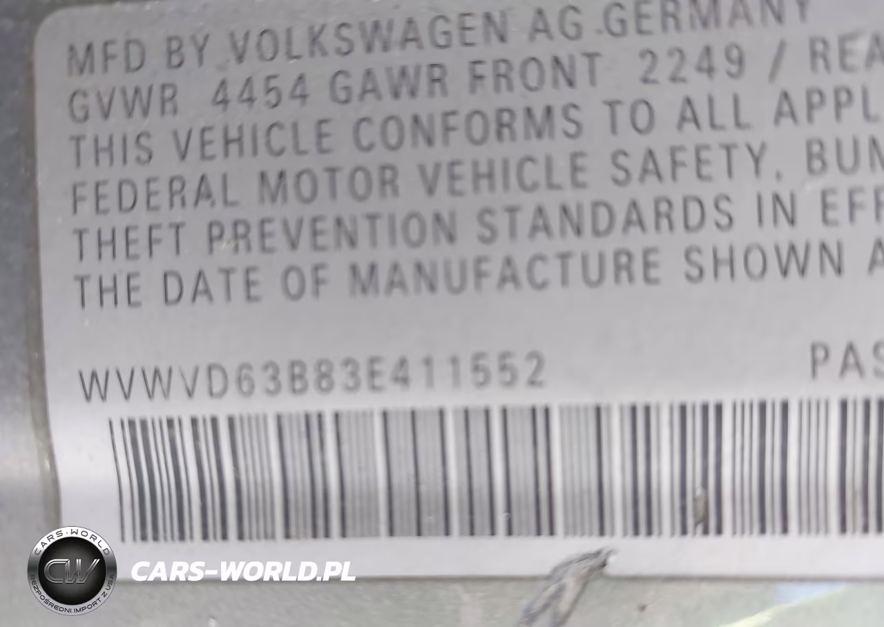 2003 Volkswagen Passat Gls VIN:WVWVD63B83E411552 - 9