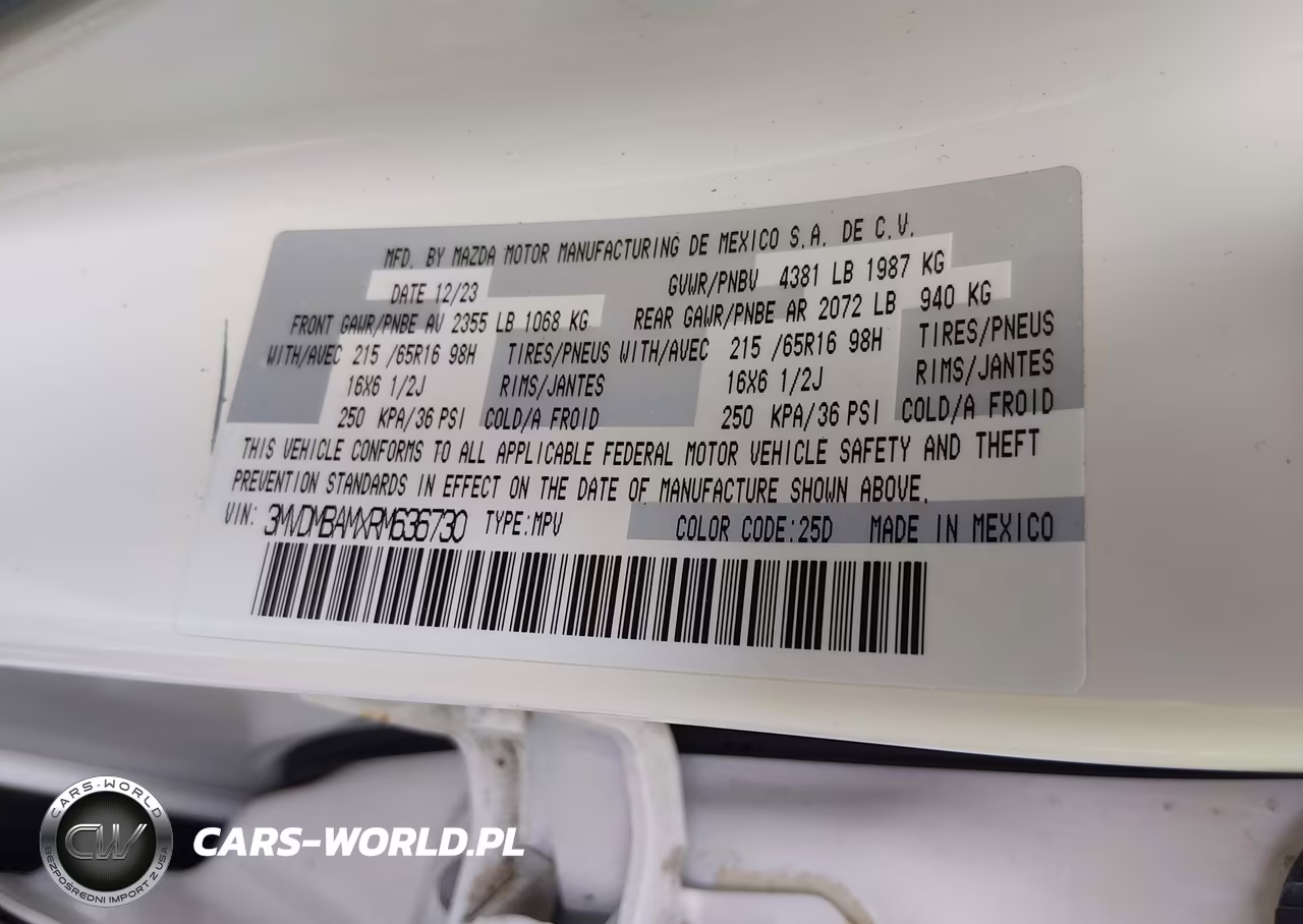 2024 Mazda Cx-30 2.5 S VIN:3MVDMBAMXRM636730 - 9