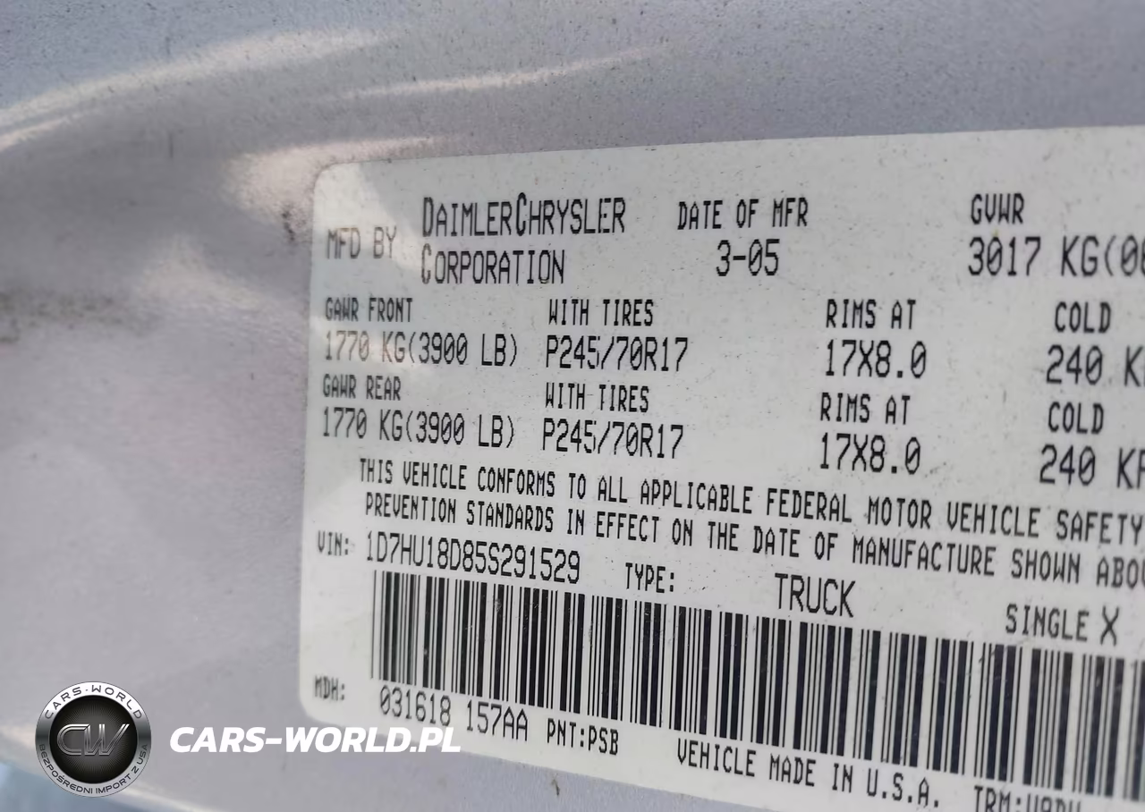 2005 Dodge Ram 1500 Slt-Laramie VIN:1D7HU18D85S291529 - 9